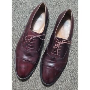 Santoni S/2 Men's Burgundy Cap Toe Vero Cuoio Sole Dress Shoes 81102 Size 14 D